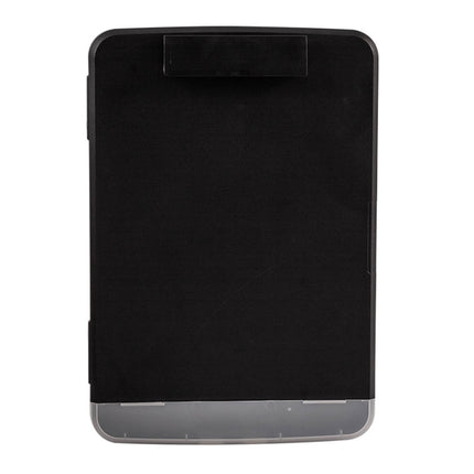 A4 Desktop Plastic Folder Data File Storage Box With Copy Panel Clip Function(Black)-garmade.com