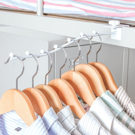 5 PCS College Students Up And Down Dormitory Bedroom Bedside Adjustable Hanging Hook Clothes Hanger Hook(White)-garmade.com