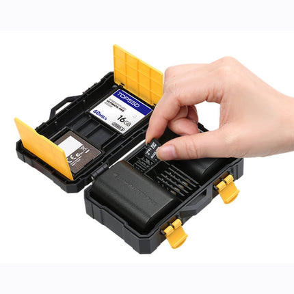SCB08 Camera Battery Storage Card Protection Box Battery Storage Box(Black)-garmade.com