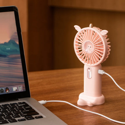 N12 Office Desktop USB Handheld Mini Fan, Fan diameter: 1200 MAH(Teenage Powder)-garmade.com