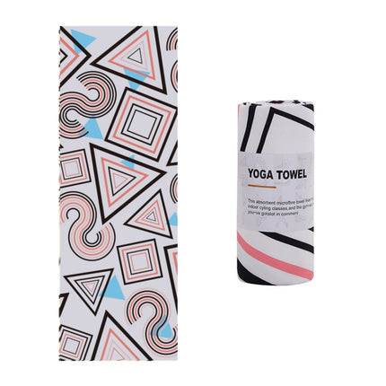 Printed Soft Yoga Mat Non-Slip Yoga Towel, Size: 185 x 65cm(Geometric)-garmade.com