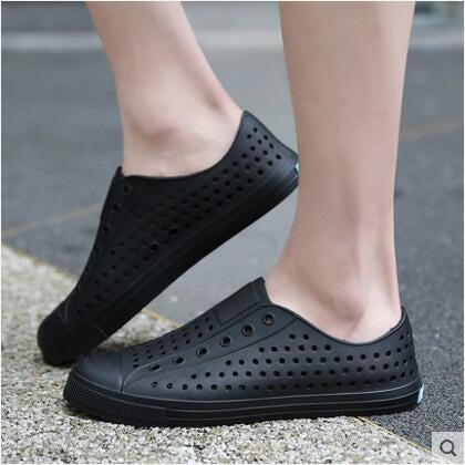 Summer Couple Beach Shoes Cave Shoes Breathable Anti-Skid Shoes Casual Sneakers, Size: 36(Black)-garmade.com