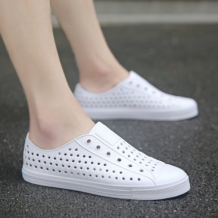 Summer Couple Beach Shoes Cave Shoes Breathable Anti-Skid Shoes Casual Sneakers, Size: 37(White)-garmade.com