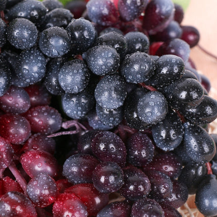 4 Bunches 36 Black Grapes Simulation Fruit Simulation Grapes PVC with Cream Grape Shoot Props-garmade.com