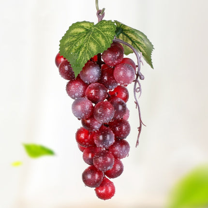 4 Bunches 36 Red Grapes Simulation Fruit Simulation Grapes PVC with Cream Grape Shoot Props-garmade.com