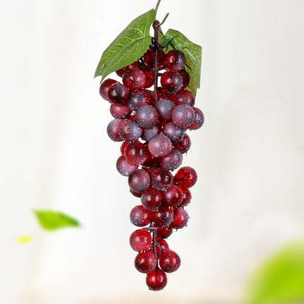 4 Bunches 60 Red Grapes Simulation Fruit Simulation Grapes PVC with Cream Grape Shoot Props-garmade.com