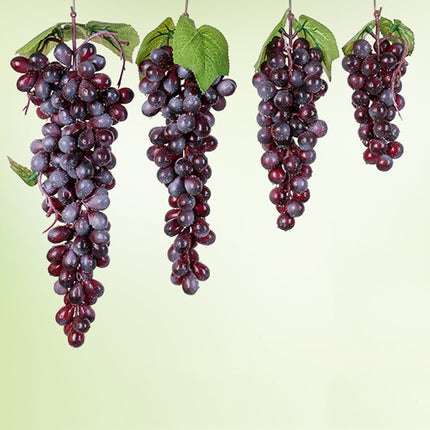 4 Bunches 60 Purple Grapes Simulation Fruit Simulation Grapes PVC with Cream Grape Shoot Props-garmade.com