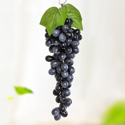 2 Bunches 85 Black Grapes Simulation Fruit Simulation Grapes PVC with Cream Grape Shoot Props-garmade.com