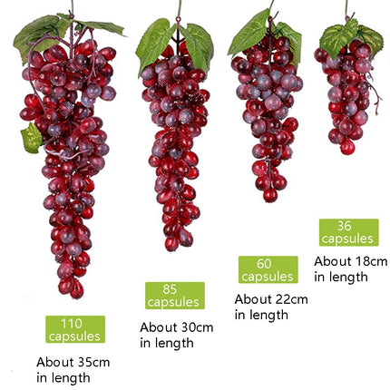 2 Bunches 85 Green Grapes Simulation Fruit Simulation Grapes PVC with Cream Grape Shoot Props-garmade.com