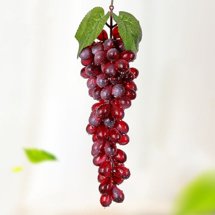 2 Bunches 85 Red Grapes Simulation Fruit Simulation Grapes PVC with Cream Grape Shoot Props-garmade.com