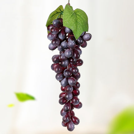 2 Bunches 85 Purple Grape Simulation Fruit Simulation Grapes PVC with Cream Grape Shoot Props-garmade.com
