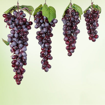 2 Bunches 85 Purple Grape Simulation Fruit Simulation Grapes PVC with Cream Grape Shoot Props-garmade.com