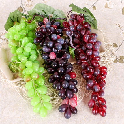 2 Bunches 110 Black Grapes Simulation Fruit Simulation Grapes PVC with Cream Grape Shoot Props-garmade.com