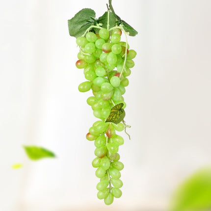 2 Bunches 110 Green Grapes Simulation Fruit Simulation Grapes PVC with Cream Grape Shoot Props-garmade.com