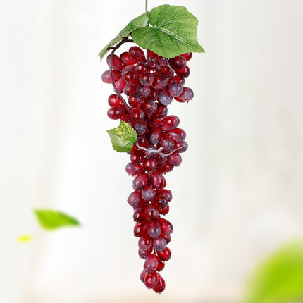 2 Bunches 110 Red Grapes Simulation Fruit Simulation Grapes PVC with Cream Grape Shoot Props-garmade.com