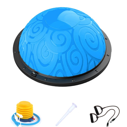 46cm Wave Speed Ball Yoga Semi-Circular Balance Ball Fitness Pilates Ball(Auspicious Cloud Blue)-garmade.com