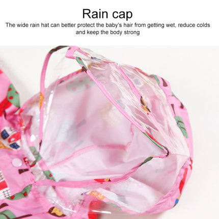 Siamese Children Raincoat Print Thin Section Hooded Raincoat, Size: L(Pink)-garmade.com