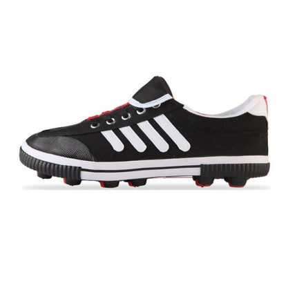 Student Antiskid Football Training Shoes Adult Rubber Spiked Soccer Shoes, Size: 38/240(Black+White)-garmade.com