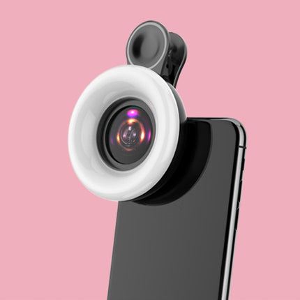 Mobile Phone Macro Lens Beauty Makeup Selfie Light(Black)-garmade.com