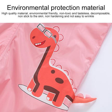 Dinosaur Continuous Children Raincoat Boy Girl Baby Reflective Ventilator Raincoat, Size: S(Pink)-garmade.com