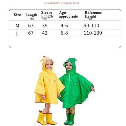 Children Raincoat Boys And Girls Split Cloak Three-Dimensional Cartoon Breathable Raincoat, Size: M(Blue)-garmade.com