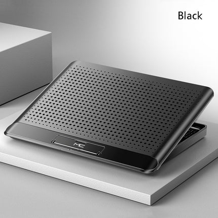 NUOXI Q5 Notebook Radiator Base Computer Aluminum Alloy Plate Pad Fan Bracket(Black)-garmade.com