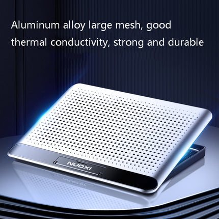 NUOXI Q5 Notebook Radiator Base Computer Aluminum Alloy Plate Pad Fan Bracket(Black)-garmade.com