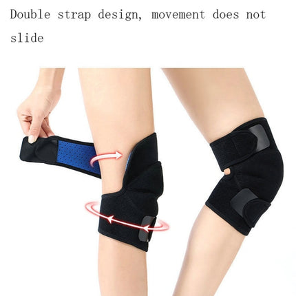 Tourmaline Self-Heating Sports Knee Pads Far Infrared Magnet Moxibustion Warm Knee Pads, Specification: One Size(Black)-garmade.com