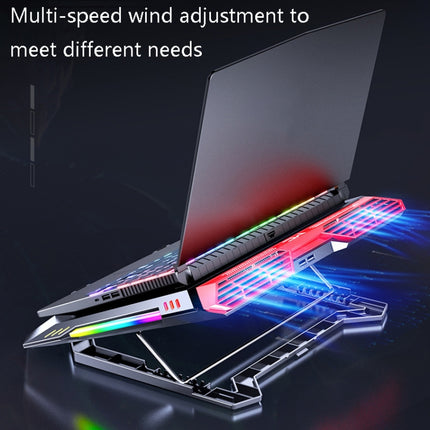 MC X500 Laptop Radiator Heightening Bracket Cooling Base(Black Red Standard Version)-garmade.com