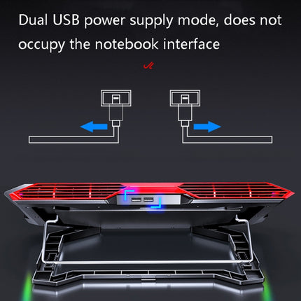 MC X500 Laptop Radiator Heightening Bracket Cooling Base(Black Red Standard Version)-garmade.com