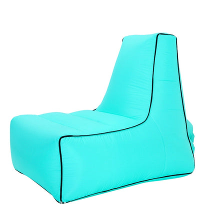 BB1082 Inflatable Sofa Inflatable Bed Outdoor Folding Portable Air Sofa Size: 70 x 65 x 60cm(Lake Green)-garmade.com