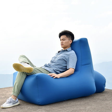BB1082 Inflatable Sofa Inflatable Bed Outdoor Folding Portable Air Sofa Size: 70 x 65 x 60cm(Sky Blue)-garmade.com