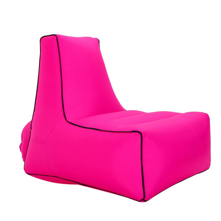 BB1082 Inflatable Sofa Inflatable Bed Outdoor Folding Portable Air Sofa Size: 85 x 80 x 75cm(Rose Red)-garmade.com