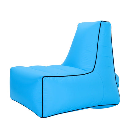 BB1082 Inflatable Sofa Inflatable Bed Outdoor Folding Portable Air Sofa Size: 100 x 90 x 80cm(Sky Blue)-garmade.com