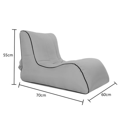 BB1803 Foldable Portable Inflatable Sofa Single Outdoor Inflatable Seat, Size: 70 x 60 x 55cm(Gray)-garmade.com