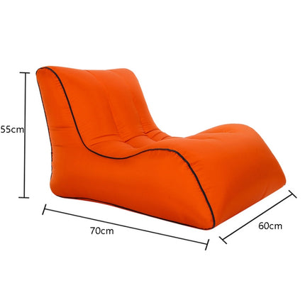 BB1803 Foldable Portable Inflatable Sofa Single Outdoor Inflatable Seat, Size: 70 x 60 x 55cm(Orange)-garmade.com