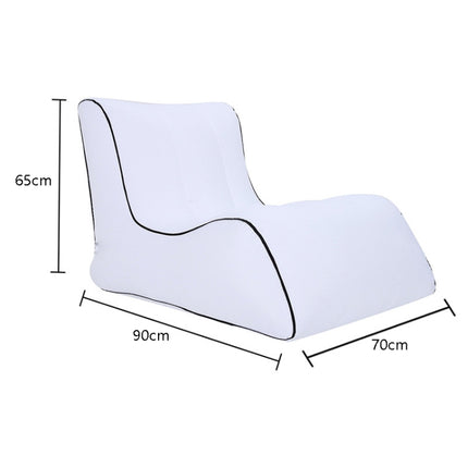BB1803 Foldable Portable Inflatable Sofa Single Outdoor Inflatable Seat, Size: 90 x 70 x 65cm(White)-garmade.com