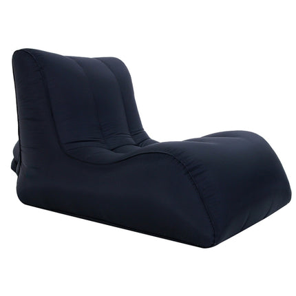 BB1803 Foldable Portable Inflatable Sofa Single Outdoor Inflatable Seat, Size: 90 x 70 x 65cm(Black)-garmade.com