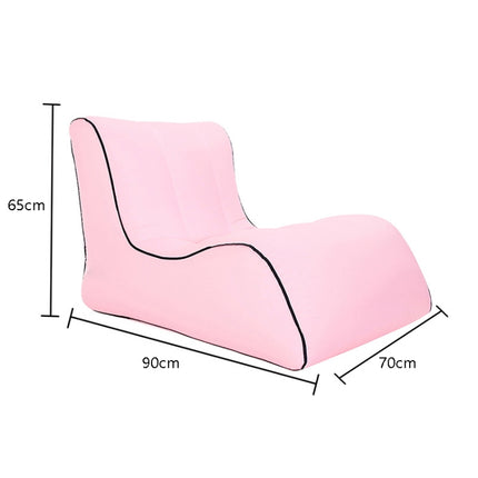 BB1803 Foldable Portable Inflatable Sofa Single Outdoor Inflatable Seat, Size: 90 x 70 x 65cm(Pink)-garmade.com