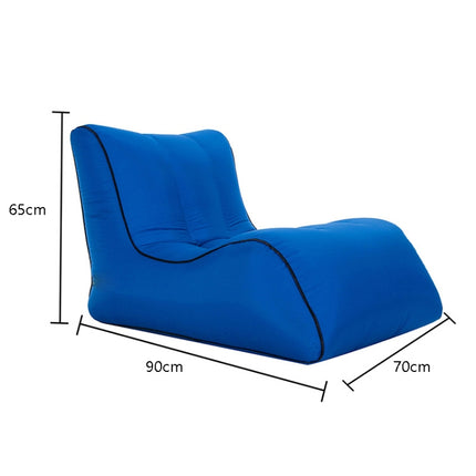 BB1803 Foldable Portable Inflatable Sofa Single Outdoor Inflatable Seat, Size: 90 x 70 x 65cm(Navy)-garmade.com