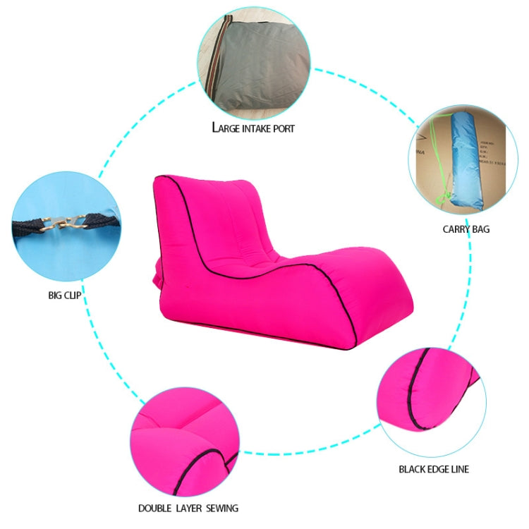 BB1803 Foldable Portable Inflatable Sofa Single Outdoor Inflatable Seat, Size: 90 x 70 x 65cm(Navy)-garmade.com