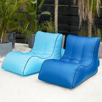 BB1803 Foldable Portable Inflatable Sofa Single Outdoor Inflatable Seat, Size: 90 x 70 x 65cm(Sky Blue)-garmade.com