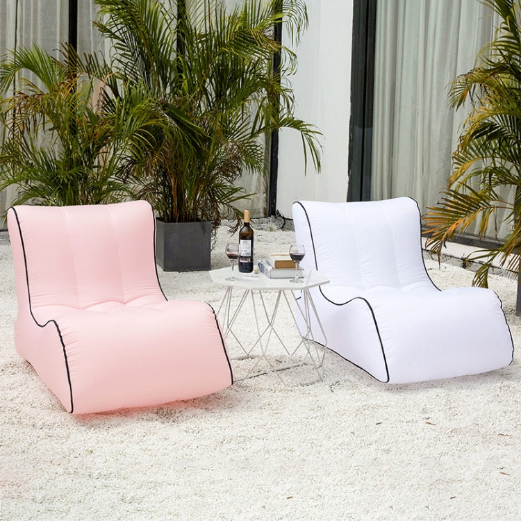 BB1803 Foldable Portable Inflatable Sofa Single Outdoor Inflatable Seat, Size: 90 x 70 x 65cm(Navy)-garmade.com