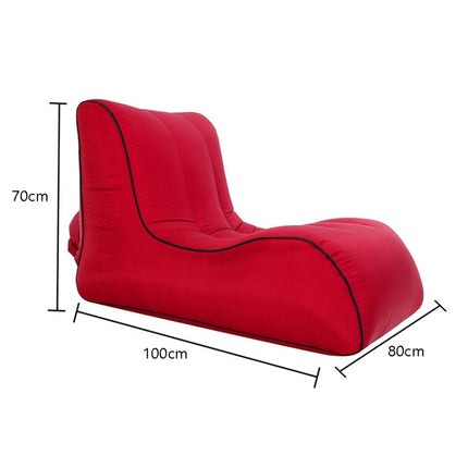 BB1803 Foldable Portable Inflatable Sofa Single Outdoor Inflatable Seat, Size: 100 x 80 x 70cm(Red Wine)-garmade.com