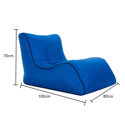 BB1803 Foldable Portable Inflatable Sofa Single Outdoor Inflatable Seat, Size: 100 x 80 x 70cm(Navy)-garmade.com