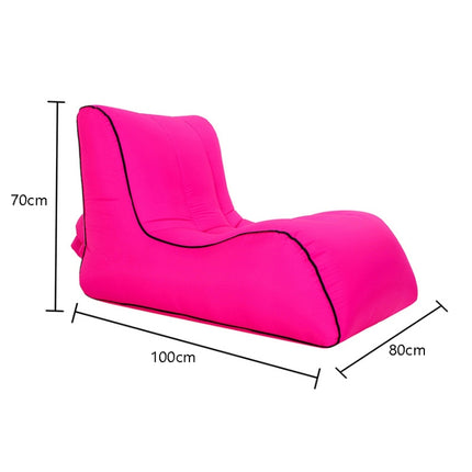 BB1803 Foldable Portable Inflatable Sofa Single Outdoor Inflatable Seat, Size: 100 x 80 x 70cm(Rose Red)-garmade.com