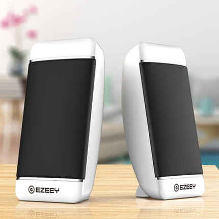 YEEZE S4 Notebook PC Mini Speaker Wired USB 2.0 Portable Speaker(White)-garmade.com