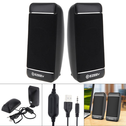 YEEZE S4 Notebook PC Mini Speaker Wired USB 2.0 Portable Speaker(Black)-garmade.com
