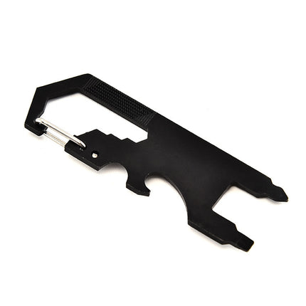 5 PCS 7 In 1 Outdoor Multi-Function Keychain Tool Card(Black)-garmade.com