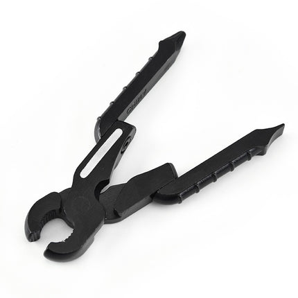 9 In1 Multifunctional Stainless Steel Folding Pliers EDC Outdoor Tools, Specification: Black Pliers-garmade.com